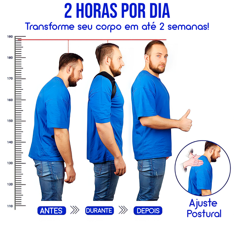 Corretor Postural Magnético Ajustável - NAO USAR